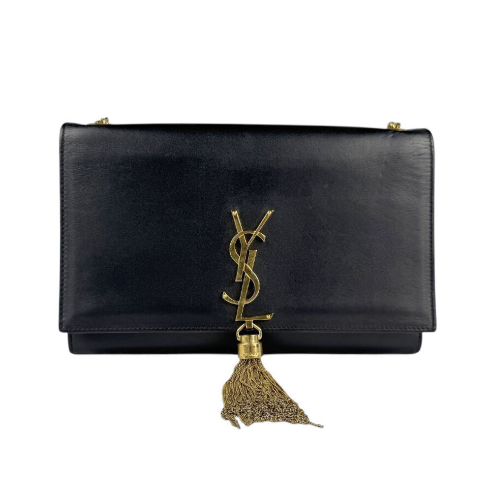 Saint Laurent shoulder bag leather black gold